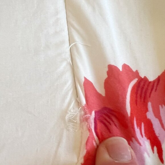 Floral Cottagecore Sundress Size M White Red Coastal Wedding Guest Dress - Picture 14 of 14